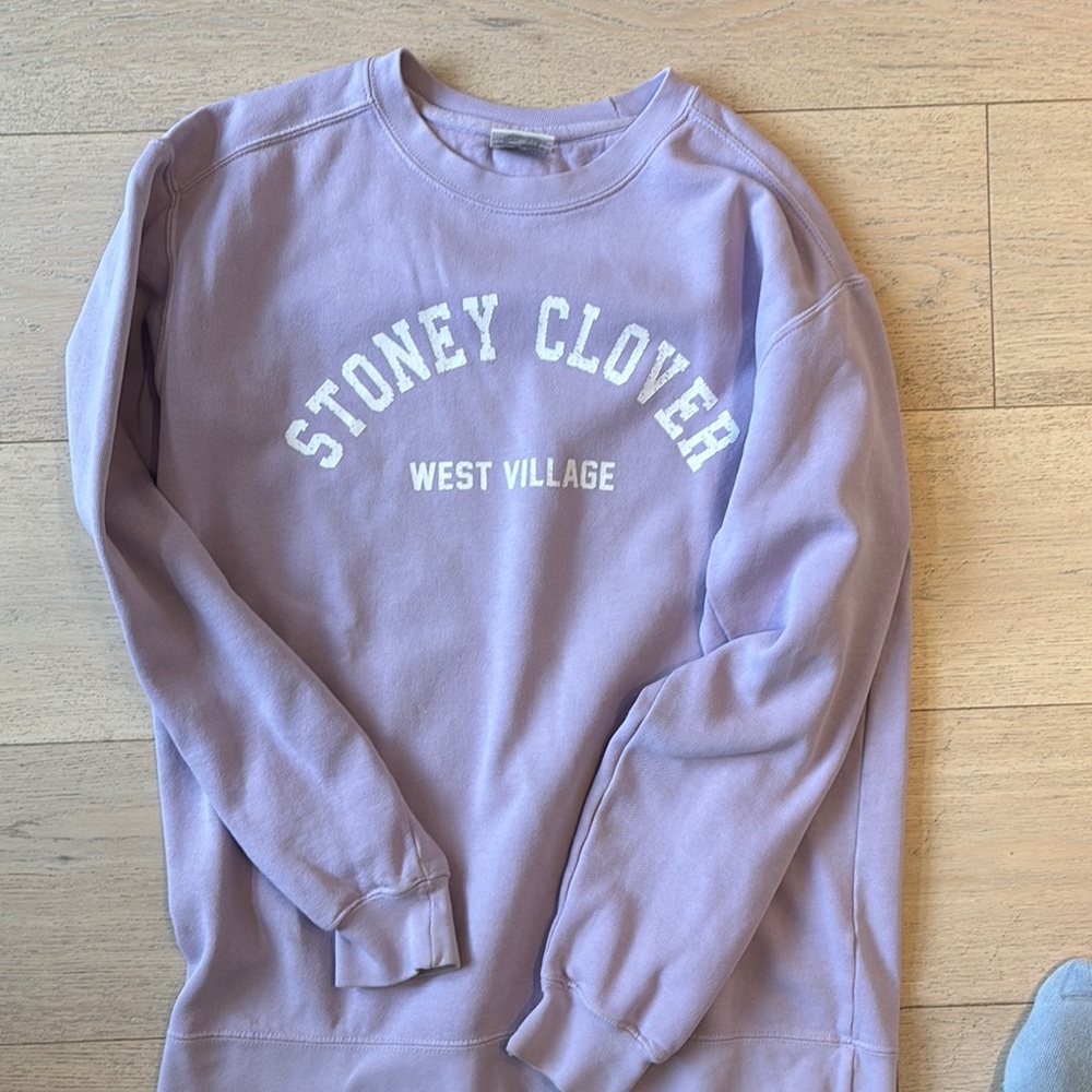 Stoney Clover Lane Lavender Crewneck Sweatshirt with White Logo